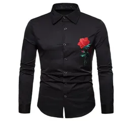 YOUYEDIAN 2020 Men039s Autumn Winter Casual Gold Embroidery Long Sleeve Shirt Top Blouse New arrival84454795823779