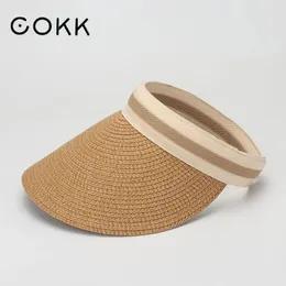Chapéus de cokk para mulheres verão de palha de palha de palha de palha de palha de palha