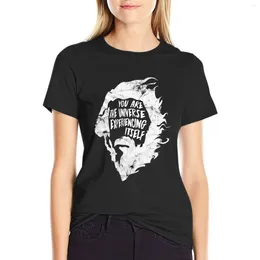 Frauen Polos Alan Watts Sie sind das Universum, das sich T-Shirt Kawaii Kleidung T-Shirts für Frauen erlebt