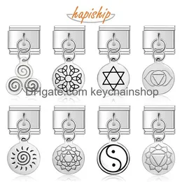 Charms Hapiship 2024 New Women Tai Chi Elephant Italian Link Fit 9mm in acciaio inossidabile Bracciale fai da te produrre gioielli dj269 consegna a goccia otejo