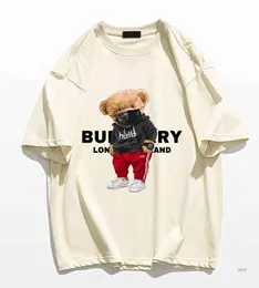 Herren T-Shirts Design Kurzarm Tops Druck Cartoon Bärenbluse Männer übergroße Kleidung T-Shirt Mann Frau Sommer Baumwolle 230625 Jiiu