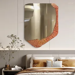 Figurki dekoracyjne nowoczesne wystrój domu lekkie luksusowe stalowe stalowe wiszące salon wiszący malarstwo ręcznie malowane wejście