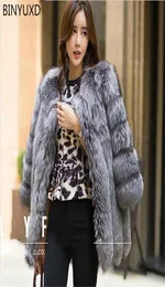 Binyuxd Novo Design Design Autumn Winter Casat Warm New Silver Fur Cowearwearwear moda feminina PLUS PLUS SIZER S4XL5822147