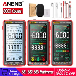 ANENG 681 682 683 6000 Liczba cyfrowa multimetr Smart Anti-Burn Athargenable Meter Tester NCV 5-calowy LCD LASHLIGLIGHT 240508