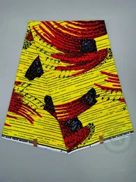 D prawdziwy 100% oryginalny prawdziwy wosk Afrykański materiał nadruk do sukni ślubnej Tissus Coton 6yards 240511