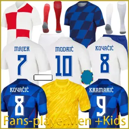 24 Euro Cup New Croatia Soccer Trikot 2025 Modric Croatie National Team Football Shirt Männer Kinder Kit Set White Away Blue Player Uniform Kovacic Pasalic Perisic