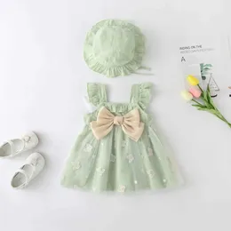 Mädchenkleider 2024 Frühling/Sommer Neues Baby Mädchen Land Schmetterlingsnetz Kleid Baby 0-2y Geburtstagsfeier Prinzessin Kleid D240520