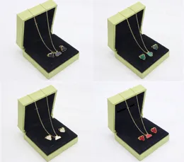 Orecchini di collana di design di lusso set di gioielli trifoglio