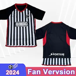 2024 Club De Cuervos Mens Soccer Jerseys Sanjuan Viniegra Bravo Tamayo Home Black White Shirts半袖大人のユニフォーム
