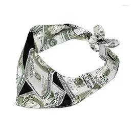 Hair Clips Bandana Kerchief Unisex Hip Hop Dollar Money Band Neck Scarf Sports Wrist Wraps For Head Square Scarves Handkerchie