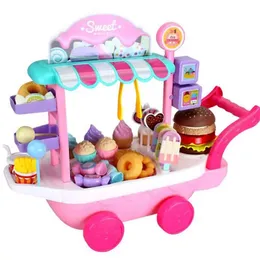 Mini sorvete Candy Candy House toca brinquedos educacionais Candy Candy Car Truck Candy Candy Sce Cream Candy Cart Kids Toys 240507
