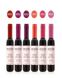 Drop Ship Epack Red Wine Bottle Bottle Matte Lip Tint Lip Gloss Laving Waterplosing Lipgloss Увлажняет оттенок губ Косметические жидкие губы8318732