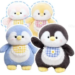 Stuffed Plush Animals Fluffy gray penguin plush filling cute animal blue pink baby penguin polar sea doll Peluche plush toy childrens birthday d240520