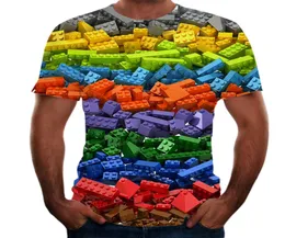 Lego Men 3D Print Tshirt Graphic Optical Illusion Short Sleeve Party Gothic Round Neck Summer Tops8124644