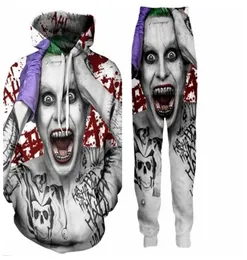New Fashion MenWomens Suicide Squad Joker Funny 3D Print Casual HoodiePants4240626