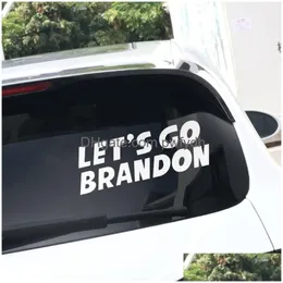 Party Favor 20x7cm Poleć naklejkę Brandon dla samochodu Trump Prank Biden Pvc Naklejki Drop dostawa domowy ogród Świąteczne zapasy Dhlqn
