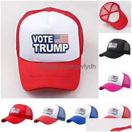 Hats Hats Factory Direct Spot Vote Trump Hat 2024 Elezione presidenziale statunitense Cap Make America Again Mesh Sports Caps Drops Delivery H Dhtd2