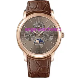 AAA AAIAPI Designer unissex Mecânica de luxo de lúcios Wristwatch High Edition Relógios Novo calendário perpétuo 18K Rose Gold Automatic Mechanical Mens Watch