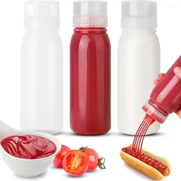 Aufbewahrung Flaschen 3-Pack-Gewürz poröser Druck für Saucen Salat Dressing Ketchup Sirup Spender großer BBQ-Sauceöl Sirup.