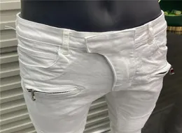 21s Luxusdesigner Herren Jeans Slimleg Jeans White Denim Fashion Männlichem Skinny New Design Pants Classic Hip Hop verkauft Hosen S5070291