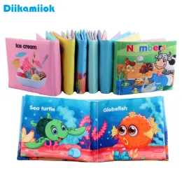 Libro di stoffa per bambini illuminando il giocattolo educativo precoce con frutta, animali, numeri cibo - libro cognitivo ideale per bambini di età compresa tra 12 e 72 mesi