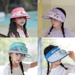 2024 NOWOŚĆ Summer Cute Cartoon Dziecięcy kapelusz z fanem pusty czapka letnia filta przeciwsłoneczne Sun Hat UV Protection Factory Hurt