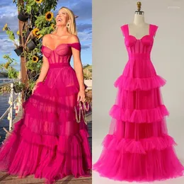 Party Dresses Pink Sweetheart Multi Layers Tulle Prom Formal