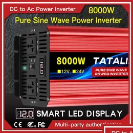 Transformer Inverter Pure Sine Wave Power 12V To 220V 50Hz2500W 3500W 4500W 5000W 6000W 7000W 8000W Dc Ac Voltage Converter Supply Dhpnq