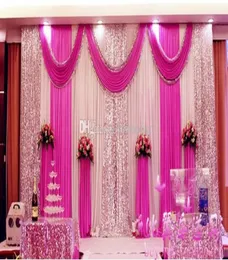 Tende da fondo per matrimoni di alta qualità con paillettes decorazioni per matrimoni a buon mercato da 6m3m in stoffa di sfondo per arredamento per matrimoni 3257015