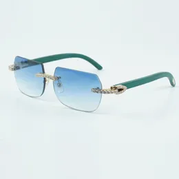 Direct selling Endless Diamond 8100906 with natural green wood leg lenses and sunglasses, size: 56-18-135mm