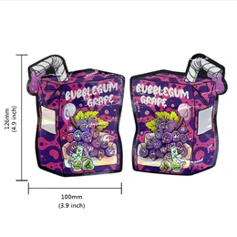 Special Shape Mylar Bag 3.5g Holographic Die Cut Cartoon Ziplock Package Colorful Packaging Bags Aluminum Foil Laser Zipper Wholesale