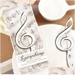Opens Music Note Bottle Apri Apri Sinfonia Chrome Beer Wedding Shower Bombons Party Regale di Natale Droping Delivery Home Garden Kitchen, Di Dhfeo