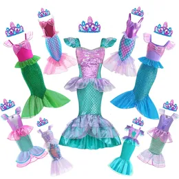Mała dziewczynka sukienka syrena Summer Princess Costume Kids Beach Fishtail Sukiery