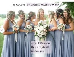 Multi Colors Bridesmaid Dresses Variable Wearing Ways Top Quality A-Line Sleeveless Wine Red Dusty Blue Navy Maid Of Honor Gowns Wedding Guest Wears Cps2000