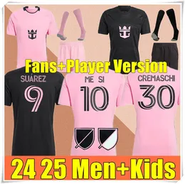 2024 2025 Suarez Messis Miami Soccer Jerseys CF Martinez Matuidi Higuain Campana Yedlin Taylor MLS 24 25 Football Shirt Men Kids Kits Player Fans Version Vuxna