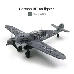 Aeronaves da Segunda Guerra Mundial BF-109 4D Modelo de Modelo de Toy Gream de Toy Substibutores de caça simulados