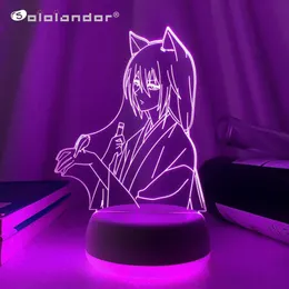 Lampen Schattierungen Acryl 3D Lampe Anime Kamisama Kuss Tomoe für Schlafzimmer Dekor Nacht hell Kinder Geburtstag Geschenke