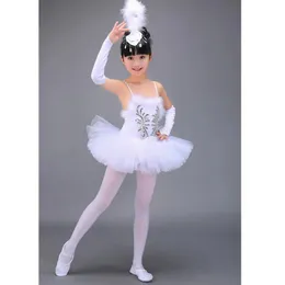 Kinder professionelle weiße Schwan Lake Ballet Tutu Kostüm Girls Ballerina Kleid Kids Ballet Kleid Tanzkleidung Tanzkleid für Mädchen 240520