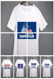 Kobiety Donald Trump Train 2020 T-shirt O-Neck Short Sleeve Shirt USA Flag Keep Aman Great Letter Tops TEE SHIRT LJJA38344201003