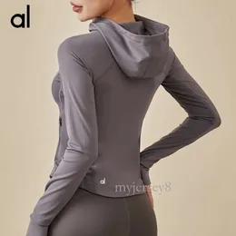 Alo Damen Yoga Jacke Langarm Sport Tops Zip Fiess Shirt Winter warmes Fitnessstudio Top Active Clod