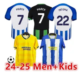 24 25 CAICEDO Allister Soccer Jerseys 24/25 Webster Trossard March Alzate Mitoma Home Away Football Shirt6688