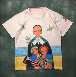 Moda Mens T Shirt 2020 Słynne ulicy Wysokiej jakości kreskówki Bird Girls Koszulki z krótkim rękawem 20ss mężczyźni kobiety pary styl Hip Hop 6263563