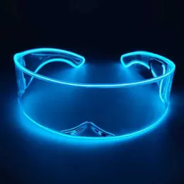 LED Toys Cool El Wire Goggles Luminous Vogue Glasses Wireless Party Glasses for KTV Bar Nightclub Party Light Show 10 ألوان متوفرة S245209