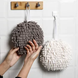 Soft Chenille Kitchen Bathroom Hand Towel Ball Wall-Mounted Hanging Wipe Cloth Quick Dry Super Absorbent Microfiber Hand Towels JY1128