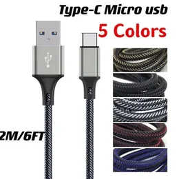 1M 2M 3M 3FT 6FT 9FT Quick Charging Type C Micro Usb Cable Braided Fish Net Cables For Samsung s8 s10 htc lg android moblie phone