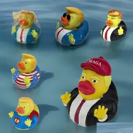Другое мероприятие вечеринка поставляет Maga Trump Cap Ducks Pvc Bath Banath Ploating Water Toy Toy Toys Dift Drop Доставка домашнего сада праздничный DHTLB