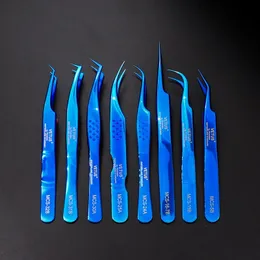 VETUS Tweezers Original MCS Series Premium Eyelash Tweezers Bright Blue Ultra Precise Fine Tip for Volume Eyelashes Extensions 240518