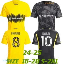 2024 2025 Columbuses Crew Soccer Jersey Kids Kit Man Football Shirt Primary Home Yellow Away Black Velocity CUCHO ROSSI MATAN MORRIS YEBOAH NAGBE Men's (size