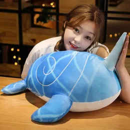 Фаршированные плюшевые животные Genshin Impact Plush Doll Doll Tartaglia Childrens Whale Plush Toy Lilong Pillow Ролевая игра в мультипликационную игрушку Детский подарок D240520