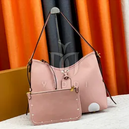 7a Damen große Umhängetaschen Designer Carryall Bag Mode Luxushandtaschen Reißverschluss Einkaufstasche Pink geprägte Ledertasche Frauen Kreuzkörperpendlertasche